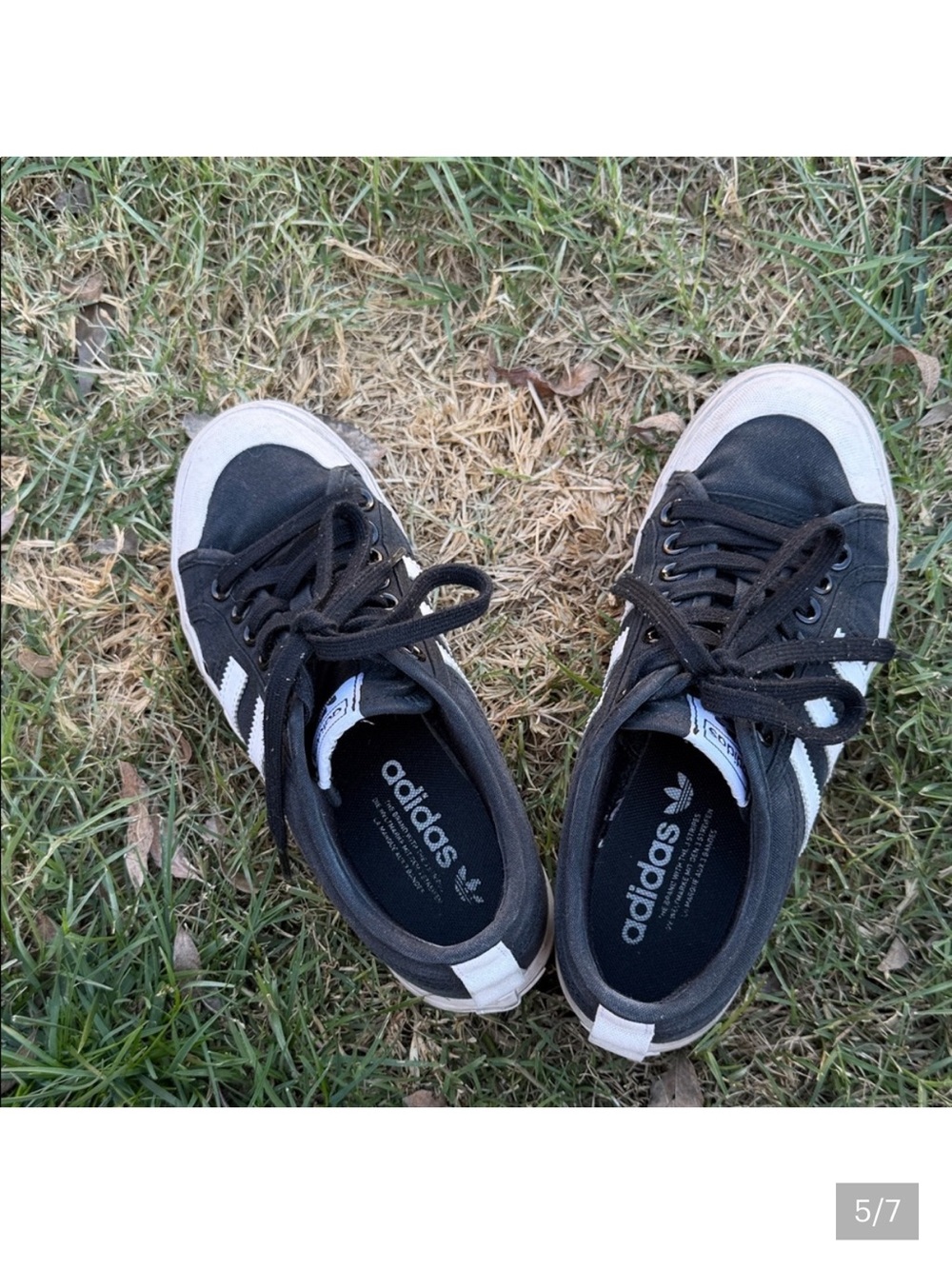 adidas Black and White Low-Top Sneakers